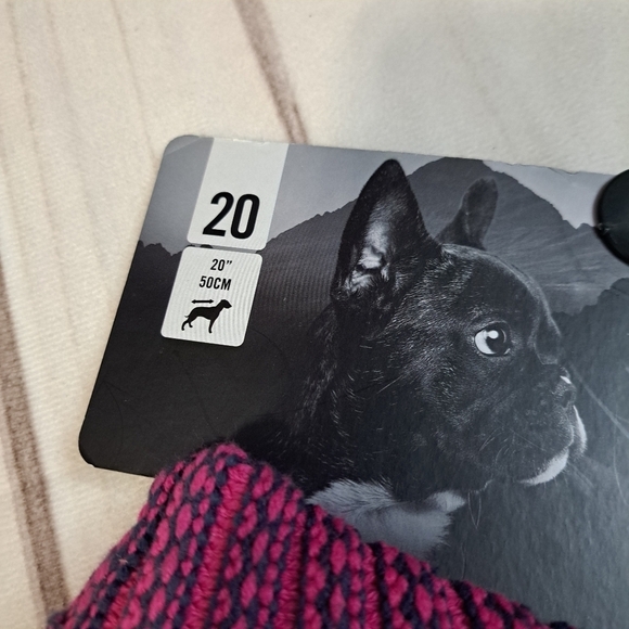 Canada Pooch Icon Striped Dog Sweater Size 20 Two Toned Knit - Picture 6 of 8